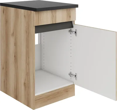 Produktbild von Optifit Spülenschrank Kaya290 BxTxH 50 x 60 x 88 cm wildeiche strukturiert matt zerlegt Anschlag reversibel KLKA SP506-0