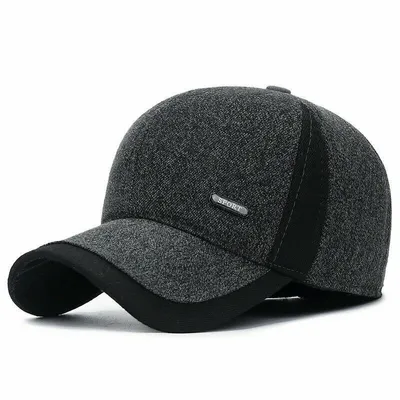 Obrázek produktu pro Pánská zimní baseballová čepice s ochranou uší Teplá špičatá čepice Earflap Cap Grey