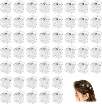 Produktbild von Mini Haarclips transparent, 1,5 cm, 50 Stück, für alle Haartypen