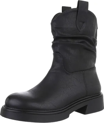 Produktbild von Ital-Design Damen Stiefeletten Leicht gefüttert Lederoptik Plateaustiefeletten 87740215 Schwarz Gr.  39