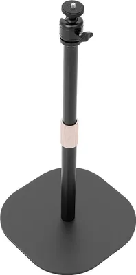 Zdjęcie produktu dla Stojak do projektora – obrót o 360° – regulacja wysokości – gwint 6,35 mm – nośność 3 kg – podstawa 27×27 cm – czarny