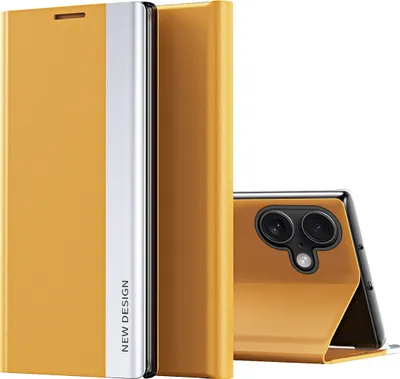 Obrázek produktu pro Pouzdro pro iPhone 17 MagnetickéPolyuretanKožené Pouzdro s Funkcí Stojánku Žluť