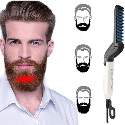 Produktbild von Haarstylinggerät für Herren – Haarbürste-Styling – Für den täglichen Gebrauch – Schnelle Aufheizung – 23 cm – Schwarz
