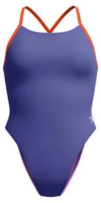 Image de Speedo Solid Tie Back Maillot de bain bleu 38 Femme bleu 38