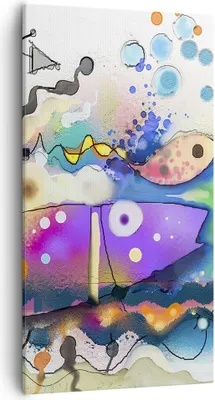 Produktbild von Bild auf Leinwand - Leinwandbild - Fisch Abstraktion - 55x100cm - Wand Bild - Wanddeko - Wandbilder - Leinwanddruck - Bilder - Kunstdruck - Wanddekoration - Leinwand bilder - Wandkunst - PA55x100-4096