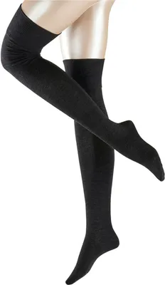 Produktbild von FALKE Striggings Overknees Damen anthra.mel 37-38