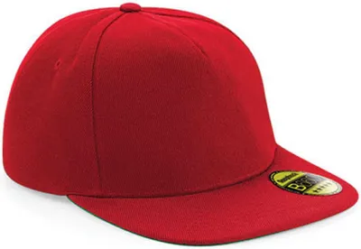 Produktbild von Beechfield B660 | Original Flat Peak Snapback Cap / Kappe / Mütze / Hut - Farbe: Classic Red/Classic Red - Größe: One Size