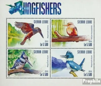 Produktbild von Briefmarken Sierra Leone 2015 Mi 6352-6355 Kleinbogen (kompl. Ausg.) postfrisch Eisvögel