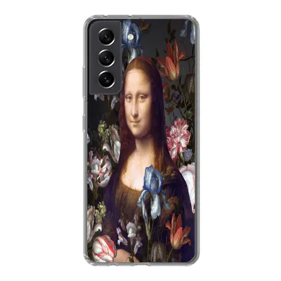 Produktbild von MuchoWow® Handyhülle Schutzhülle Hülle für Samsung Galaxy S21 FE Mona Lisa - Da Vinci - Blumen Silikon Softcase Handy Hülle - Mobiltelefonhülle