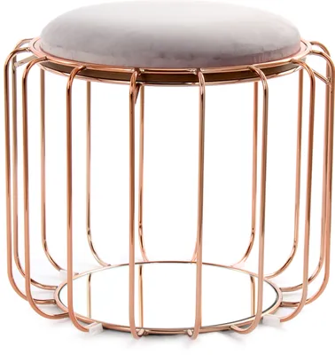 Produktbild von Kayoom - Designer Beistelltisch / Pouf Comfortable 110 Hellviolett / Rosé