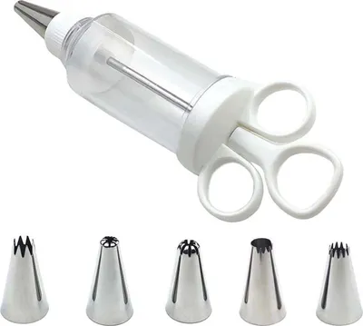 Produktbild von 1 Set Kuchendekorationsset mit Edelstahlspitzen, kreatives Cupcake-Zuckerguss-Set für die Heimküche und Bäckerei