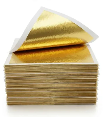 Produktbild von Blattgold - 200 Blatt - Für Kunstprojekte, Möbeldekoration und DIY-Bastelarbeiten