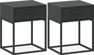 Produktbild von Nachttisch RECTUS 2-er Set, Nachtschrank, Modern, 39x40cm