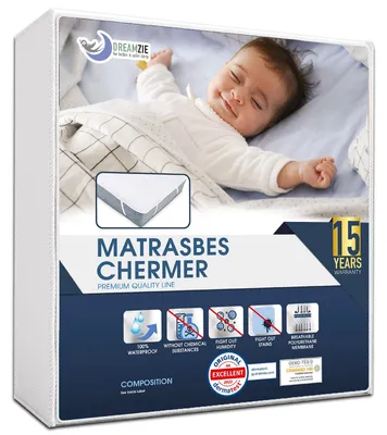 Image de Protège-matelas imperméable - Respirant - 60 x 120 cm - Avec 4 bonnets élastiques - Oeko-Tex
