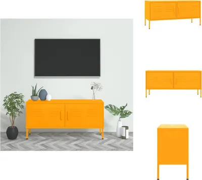 Obrázek produktu pro vidaXL TV skříňka hořčicově žlutá 105x35x50 cm ocel - TV nábytek