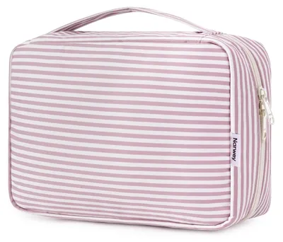 Imagen del producto de Estuche de aseo impermeable para viajes, con múltiples compartimentos de almacenamiento