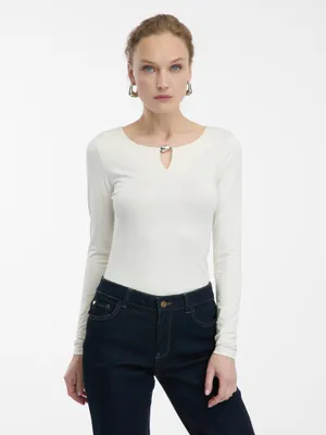 Produktbild von Orsay Damen-Langarmtop in Creme M