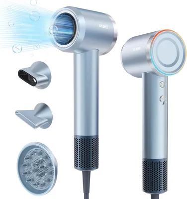 Image de YASHE Sèche-Cheveux Ionique, Moteur Brushless Haute Vitesse de 110 000 tr/min, Bleu