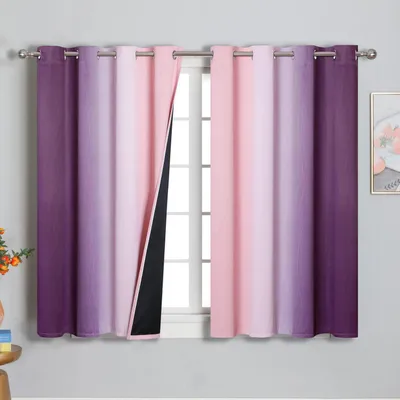 Immagine prodotto di Tende termiche, set da 2, rosa-viola, altezza 137 cm, larghezza 132 cm