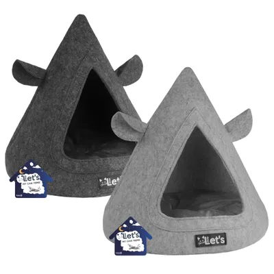 Produktbild von Katzenhöhle Katzenbett Katzenhütte Hund Katze Anthrazit/Grau