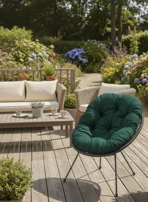 Produktbild von AMPO Sitzkissen Polsterkissen Freizeitkissen Gartenkissen für den Sessel