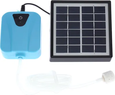 Obrázek produktu pro Solární / DC nabíjení Oxygenator vodní kyslíkové čerpadlo rybník provzdušňovač s 1 difuzor kámen akvarijní vzduchové čerpadlo 2L / min【3,7V / 3600mAh】Pond provzdušňovač