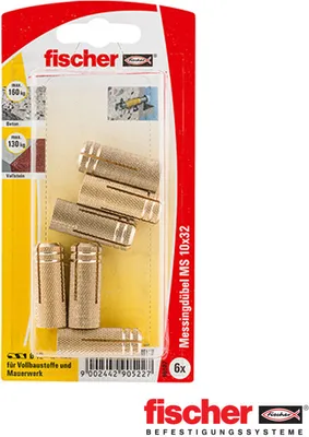 Produktbild von Fischer Messingdübel MS 10x32 K (6), 090522