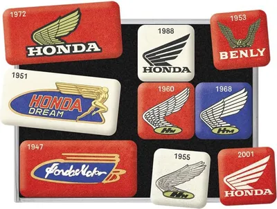 Obrázek produktu pro Nostalgic-Art - 9 kusů. Sada magnetů - Honda MC - Logo Evolution