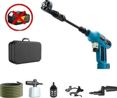 Image de Pistolet nettoyeur haute pression, 250 BAR, puissance 4 vitesses, Pas de batterie Pas de prise électrique