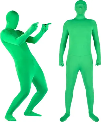 Obrázek produktu pro Fotografie celé postavy s chromakey, zelený oblek, uniové body pro dospělé, elastický kostým pro fotografie, videa, speciální efekty, festivaly, cosplay, karneval, 1