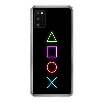 Produktbild von MuchoWow® Handyhülle Schutzhülle Hülle für Samsung Galaxy A41 Gaming - Neon - Konsole - Schwarz - Controller - Gaming Silikon Softcase Handy Hülle - Mobiltelefon