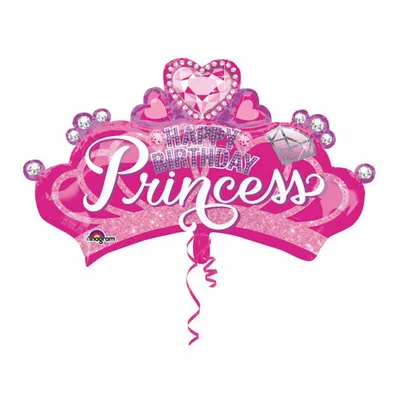 Obrázok produktu pre Folienballon Happy Birthday Princess 63cm