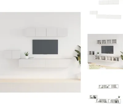 Obrázek produktu pro vidaXL 5dílná sada TV skříněk bílá materiál na bázi dřeva - TV nábytek