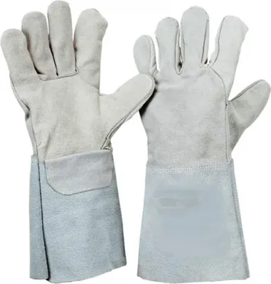 Produktbild von 12 Paar 5-Finger Spaltleder Handschuhe Rinds…