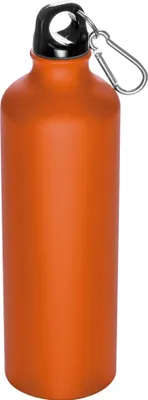Produktbild von Aluminium Trinkflasche mit Karabinerhaken / Sportflasche / 800ml / Farbe orange
