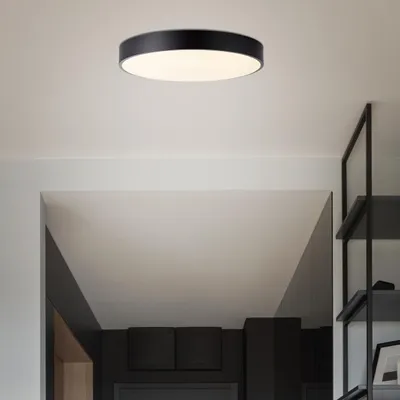 Produktbild von LED-Deckenlampe, 50 cm, 5500 lm, CCT, dimmbar, Metall, schwarz/weiß
