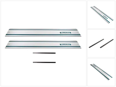 Zdjęcie produktu dla Zestaw szyn prowadzących Makita 2x szyna prowadząca 1000 mm + 2x łącznik szyny prowadzącej