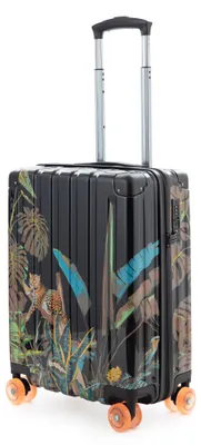 Image de HAUPTSTADTKOFFER Q-Damm - Bagages à main valise rigide brillante, trolley avion 4 roulettes valise cabine, Hand Luggage TSA, 54 cm, 38 L, Jungle Edition,Leopard