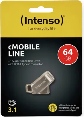Produktbild von Intenso USB Stick cMobile Line 64 GB USB 3.0 + Type C Anschluss