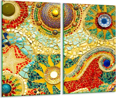 Produktbild von Herdabdeckplatten 2 teilig 30x52 Glaskeramikfeld Abdeckung Glas Mosaik