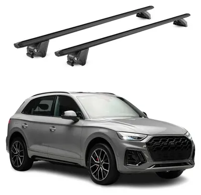 Image de Barres de toit transversales pour Audi Q5 mk3 2025-2026 Alu Noir 2 pièces ABE, Image générée par une IA