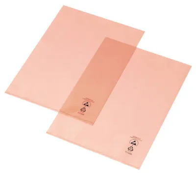 Produktbild von Dokumentenhülle Permastat, ESD, rosa, ohne Lochrand, zwei Seiten offen (Pack à 100 Stück)