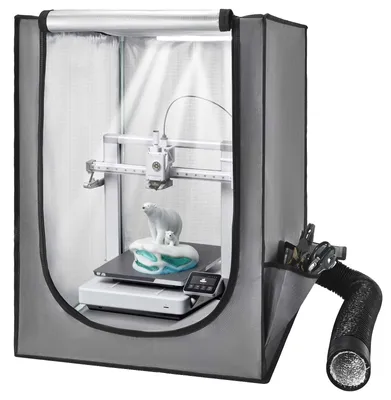 Image de VEVOR Boîtier d'imprimante 3D Tente d'imprimante (55 x 65 x 75 cm), housse de protection étanche à la poussière & à l'eau avec température constante & éclairage LED, compatible avec Photon Mono/Mars 3, imprimante FDM/LCD