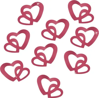 Produktbild von Oblique Unique Herz Konfetti Tischdeko Hochzeitsdeko Liebe Romantik - weinrot
