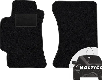 Produktbild von moto-MOLTICO Vorne Fußmatten Auto Velours Autoteppiche Schwarz Automatten Set 2-teilig passend für Subaru Impreza V ab 2018