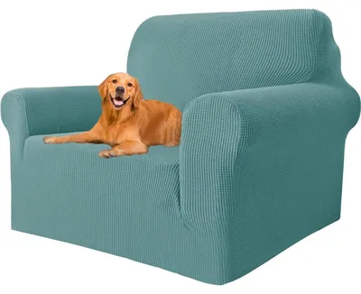 Productafbeelding van Bankhoes, 1-zitter, lichtblauw, zeer elastisch, antislip, wasbaar, geschikt voor banken van 78-116 cm
