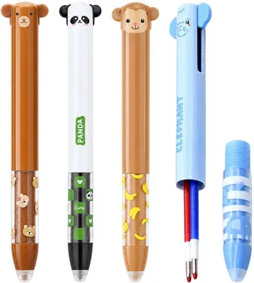Productafbeelding van Afwasbare gelpennen, 0,5 mm punt, 4 stuks, rood en blauw, voor notities