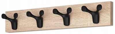 Produktbild von FURNITECO Moderner Wandgarderobe Eiche Sonoma 4 Haken