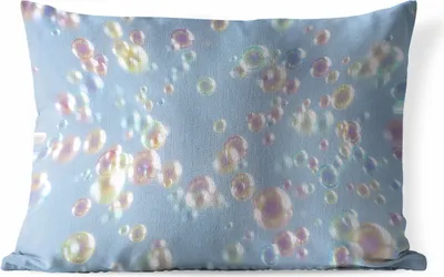 Produktbild von MuchoWow® Outdoor Kissen - Seifenblasen - Regenbogen - Wasser - 50x30 cm - Wetterfest - Lounge Kissen - Sofa kissen - Wohnzimmer Dekoration