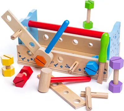 Produktbild von Bigjigs Toys Ponk und Werkzeugkasten 2in1